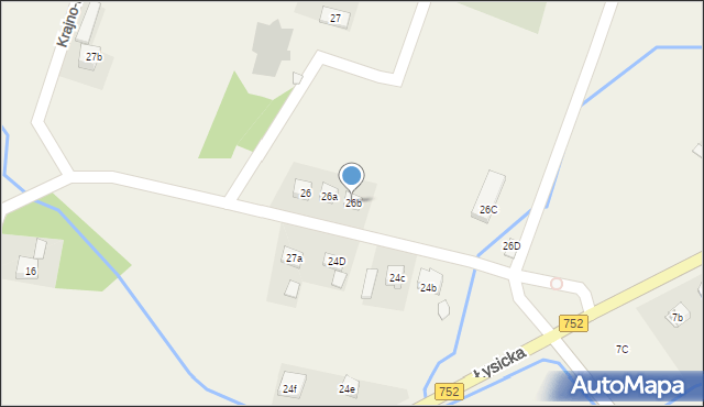 Krajno-Parcele, Krajno-Parcele, 26b, mapa Krajno-Parcele