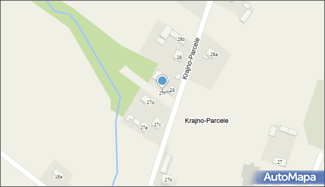 Krajno-Parcele, Krajno-Parcele, 27f, mapa Krajno-Parcele