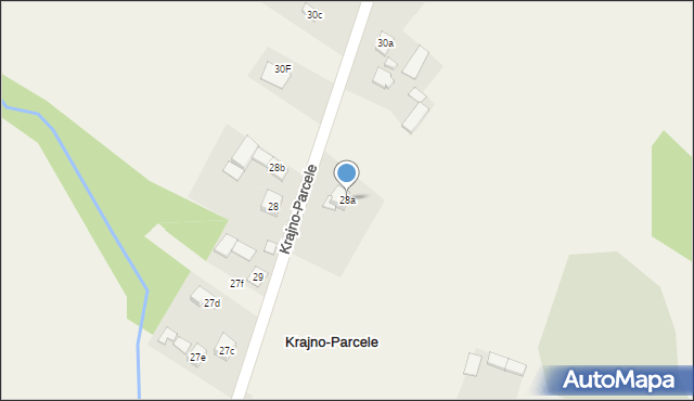 Krajno-Parcele, Krajno-Parcele, 28a, mapa Krajno-Parcele
