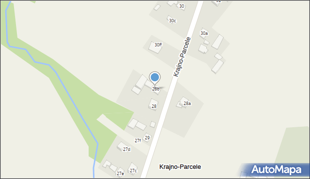 Krajno-Parcele, Krajno-Parcele, 28b, mapa Krajno-Parcele