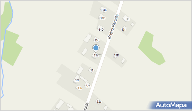 Krajno-Parcele, Krajno-Parcele, 33a, mapa Krajno-Parcele