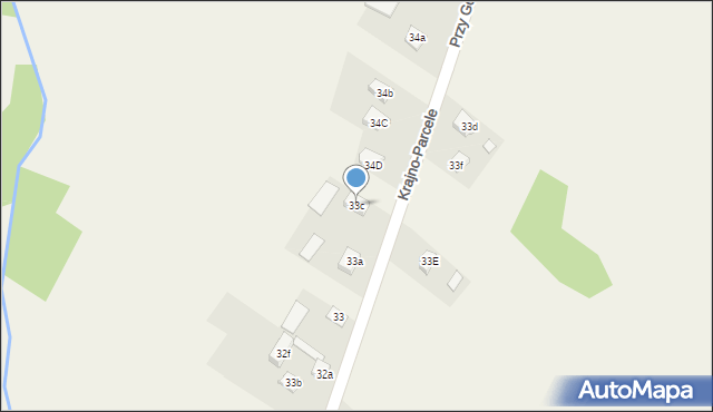 Krajno-Parcele, Krajno-Parcele, 33c, mapa Krajno-Parcele