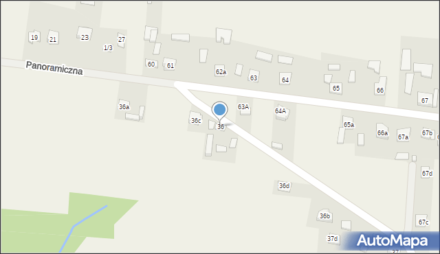 Krajno-Parcele, Krajno-Parcele, 36, mapa Krajno-Parcele