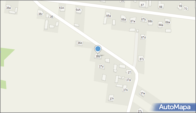 Krajno-Parcele, Krajno-Parcele, 36b, mapa Krajno-Parcele