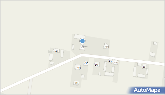 Krajno-Parcele, Krajno-Parcele, 45, mapa Krajno-Parcele