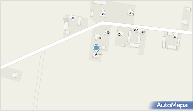 Krajno-Parcele, Krajno-Parcele, 45f, mapa Krajno-Parcele