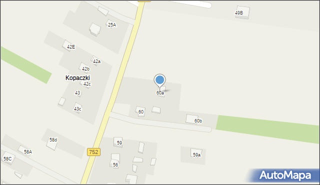 Krajno-Parcele, Krajno-Parcele, 60a, mapa Krajno-Parcele