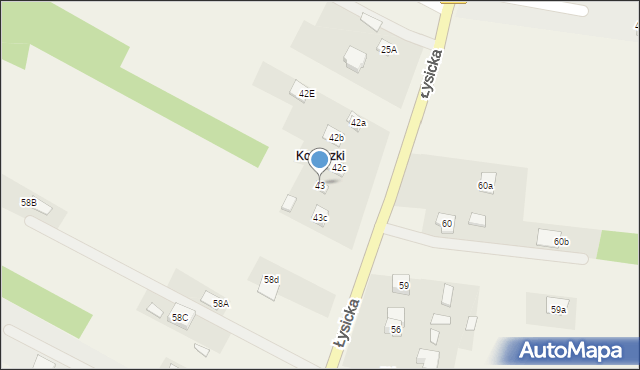 Krajno-Parcele, Krajno-Parcele, 91, mapa Krajno-Parcele