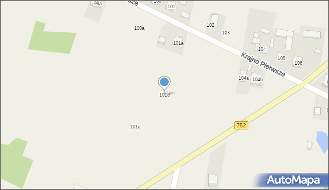 Krajno Pierwsze, Krajno Pierwsze, 101d, mapa Krajno Pierwsze