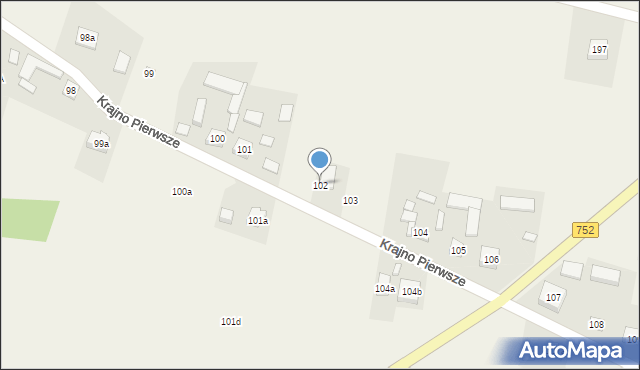 Krajno Pierwsze, Krajno Pierwsze, 102, mapa Krajno Pierwsze