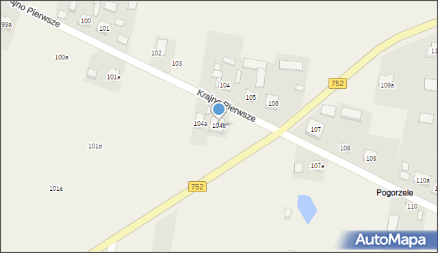 Krajno Pierwsze, Krajno Pierwsze, 104b, mapa Krajno Pierwsze