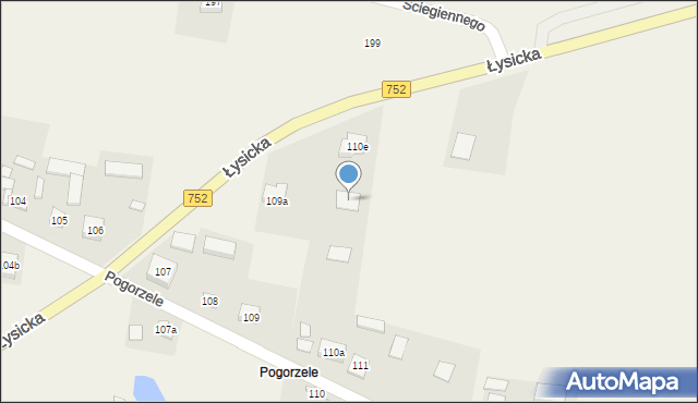 Krajno Pierwsze, Krajno Pierwsze, 110d, mapa Krajno Pierwsze
