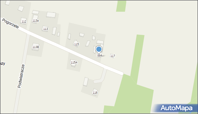 Krajno Pierwsze, Krajno Pierwsze, 114A, mapa Krajno Pierwsze