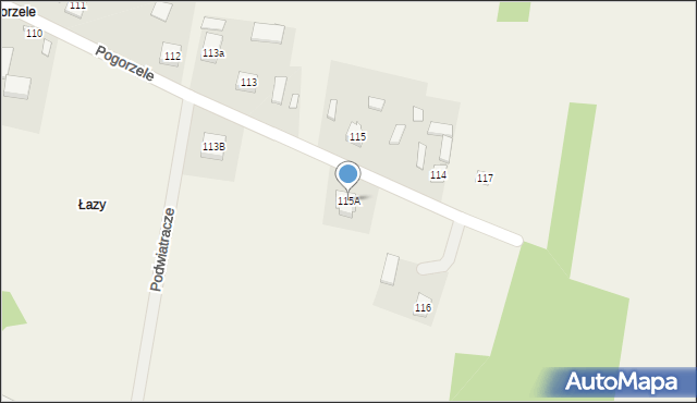 Krajno Pierwsze, Krajno Pierwsze, 115A, mapa Krajno Pierwsze