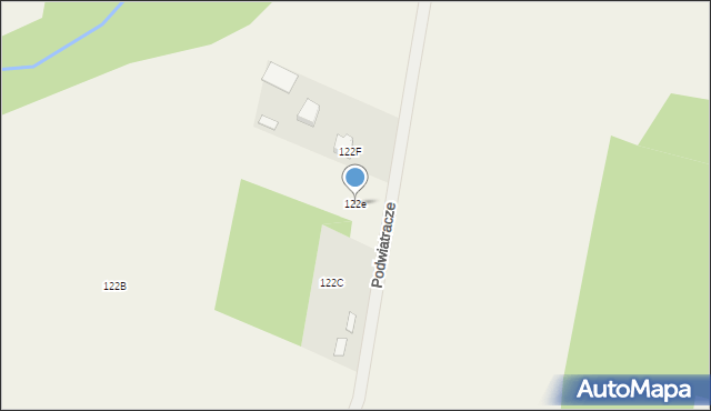 Krajno Pierwsze, Krajno Pierwsze, 122e, mapa Krajno Pierwsze