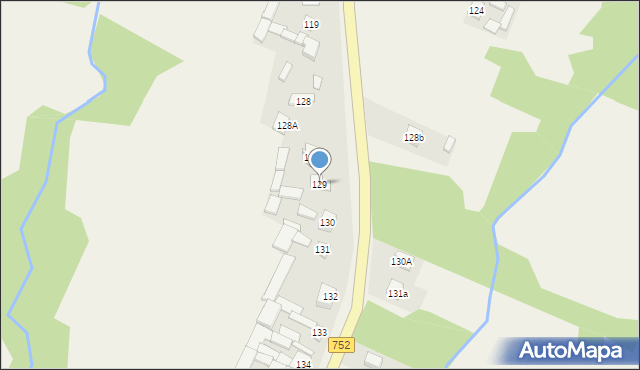 Krajno Pierwsze, Krajno Pierwsze, 129, mapa Krajno Pierwsze