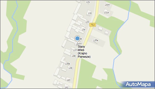 Krajno Pierwsze, Krajno Pierwsze, 137, mapa Krajno Pierwsze