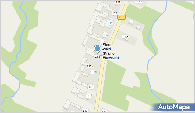 Krajno Pierwsze, Krajno Pierwsze, 138, mapa Krajno Pierwsze