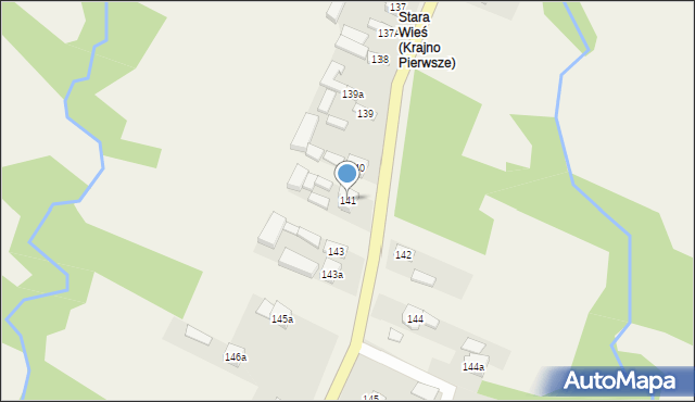 Krajno Pierwsze, Krajno Pierwsze, 141, mapa Krajno Pierwsze