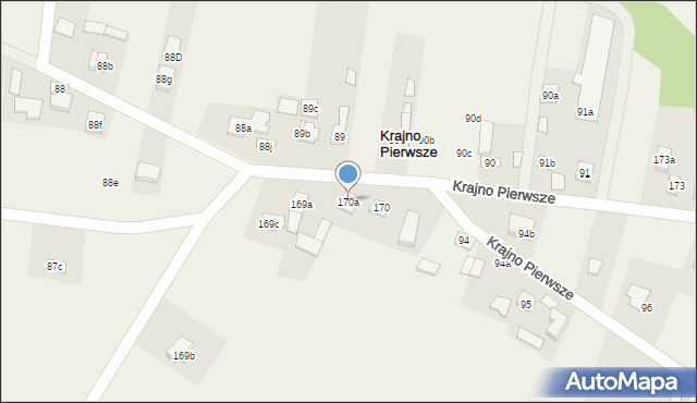 Krajno Pierwsze, Krajno Pierwsze, 170a, mapa Krajno Pierwsze