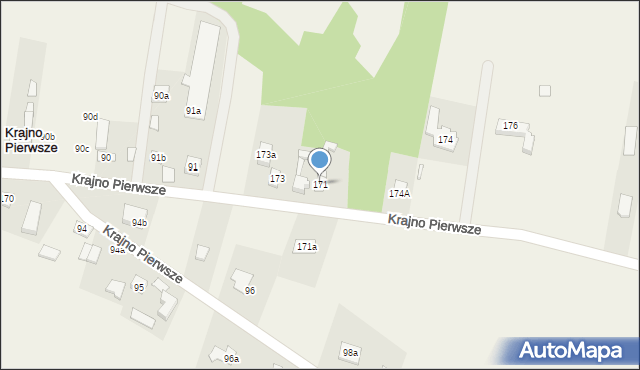 Krajno Pierwsze, Krajno Pierwsze, 171, mapa Krajno Pierwsze