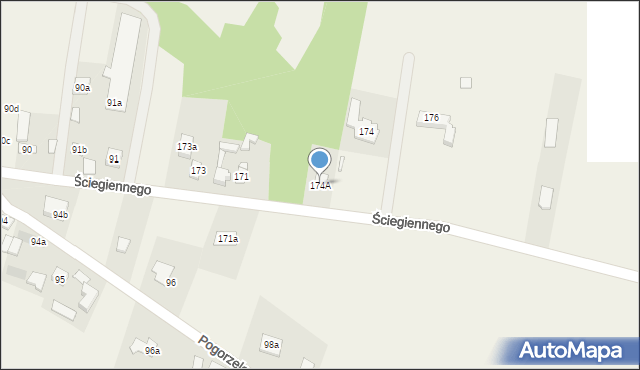 Krajno Pierwsze, Krajno Pierwsze, 174A, mapa Krajno Pierwsze