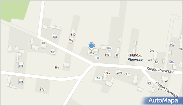 Krajno Pierwsze, Krajno Pierwsze, 88a, mapa Krajno Pierwsze