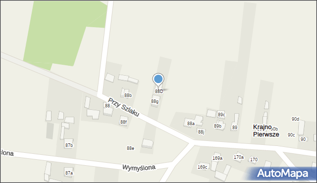 Krajno Pierwsze, Krajno Pierwsze, 88D, mapa Krajno Pierwsze