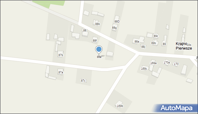 Krajno Pierwsze, Krajno Pierwsze, 88e, mapa Krajno Pierwsze
