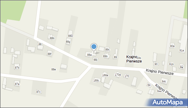 Krajno Pierwsze, Krajno Pierwsze, 88h, mapa Krajno Pierwsze