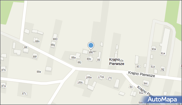 Krajno Pierwsze, Krajno Pierwsze, 89c, mapa Krajno Pierwsze