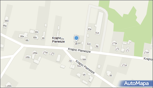 Krajno Pierwsze, Krajno Pierwsze, 90, mapa Krajno Pierwsze