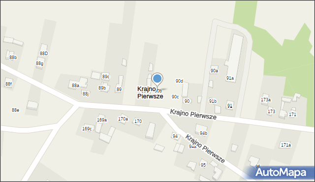 Krajno Pierwsze, Krajno Pierwsze, 90b, mapa Krajno Pierwsze