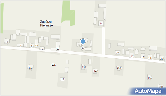 Krajno-Zagórze, Krajno-Zagórze, 13, mapa Krajno-Zagórze