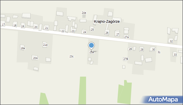 Krajno-Zagórze, Krajno-Zagórze, 25a, mapa Krajno-Zagórze
