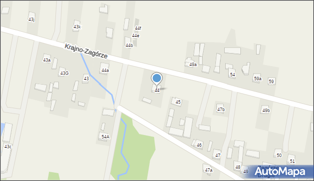 Krajno-Zagórze, Krajno-Zagórze, 44, mapa Krajno-Zagórze
