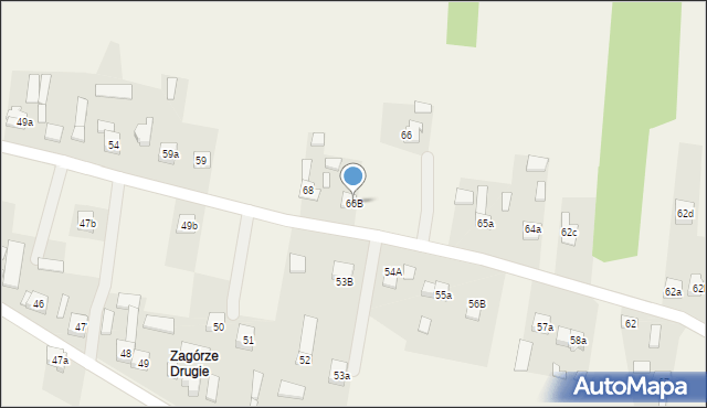 Krajno-Zagórze, Krajno-Zagórze, 66B, mapa Krajno-Zagórze