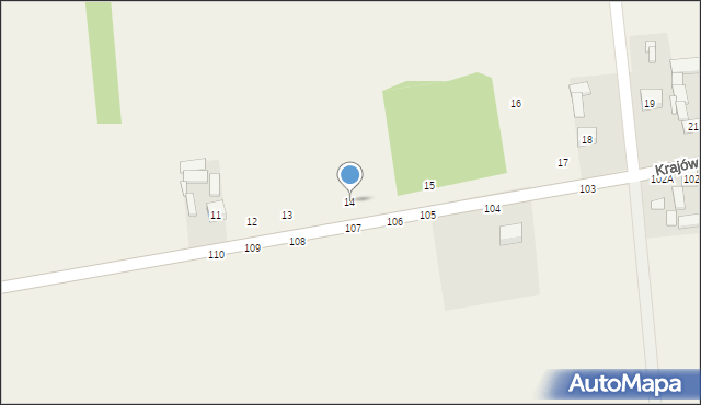 Krajów, Krajów, 14, mapa Krajów