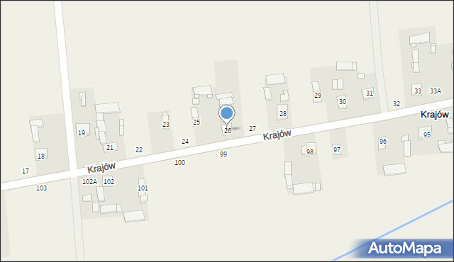 Krajów, Krajów, 26, mapa Krajów