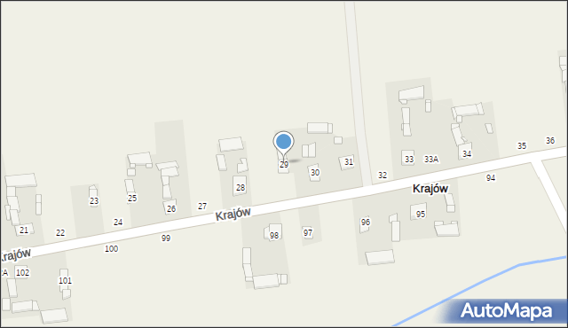 Krajów, Krajów, 29, mapa Krajów