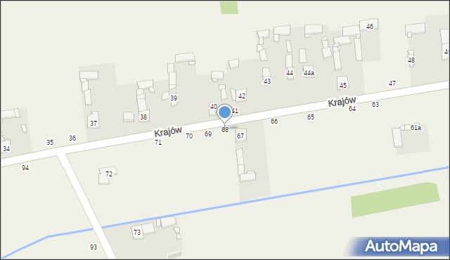 Krajów, Krajów, 68, mapa Krajów