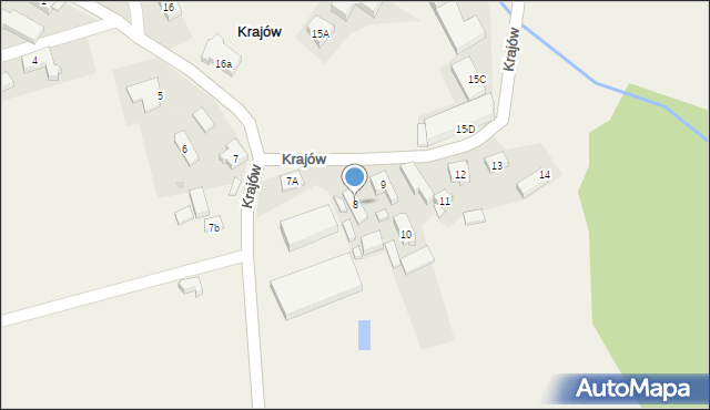 Krajów, Krajów, 8, mapa Krajów