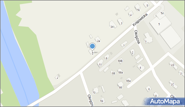 Krajowice, Krajowice, 2, mapa Krajowice