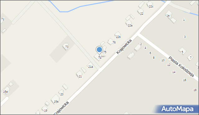 Krajowice, Krajowice, 74, mapa Krajowice