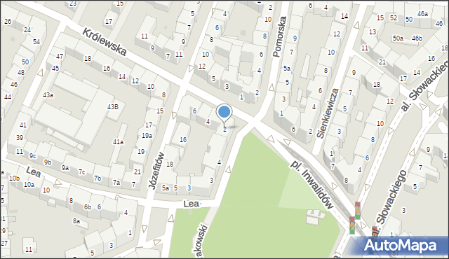 Kraków, Królewska, 2, mapa Krakowa