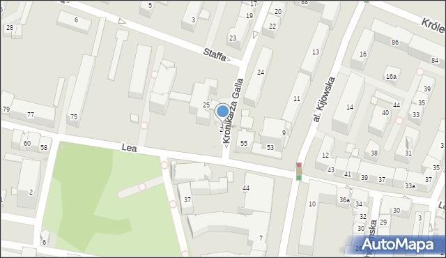 Kraków, Kronikarza Galla, 26, mapa Krakowa