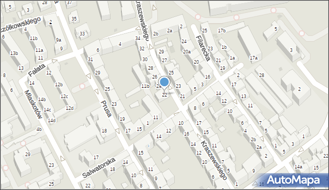 Kraków, Kraszewskiego Józefa Ignacego, 22, mapa Krakowa