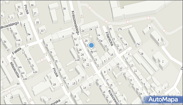 Kraków, Kraszewskiego Józefa Ignacego, 25, mapa Krakowa