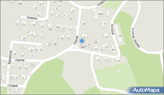 Kraków, Krucza, 14A, mapa Krakowa