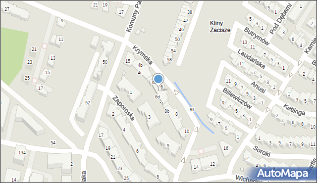 Kraków, Krymska, 6c, mapa Krakowa